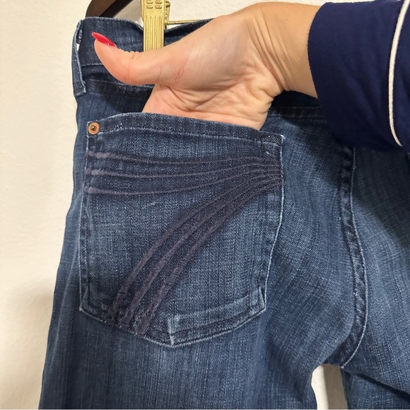 7 For All‎ Mankind Dojo Capri Blue Jeans Womens Size 31 Denim - Picture 9 of 11